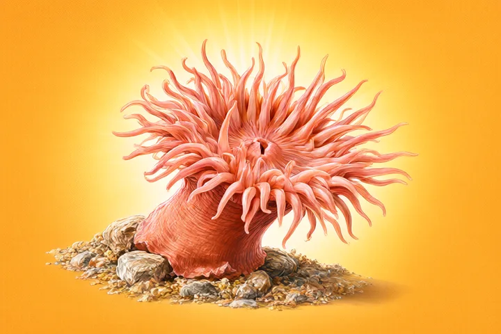 Cretaceous sea anemone